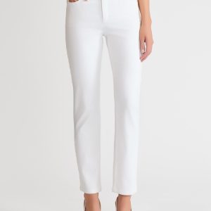 Petite Lexington Straight Leg Jeans, Soft White