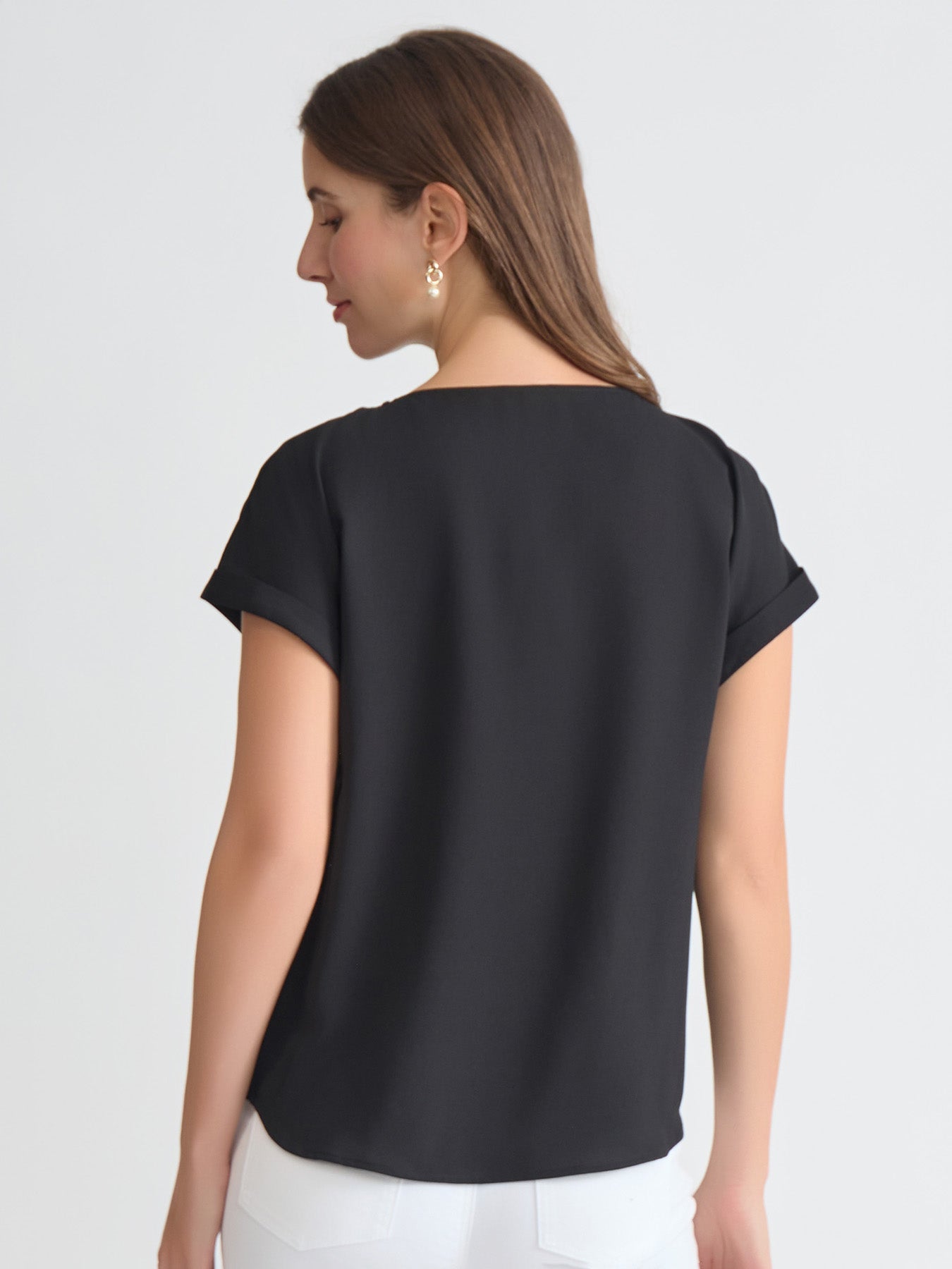 Button Detail Blouse, Jasper Crepe - Image 5