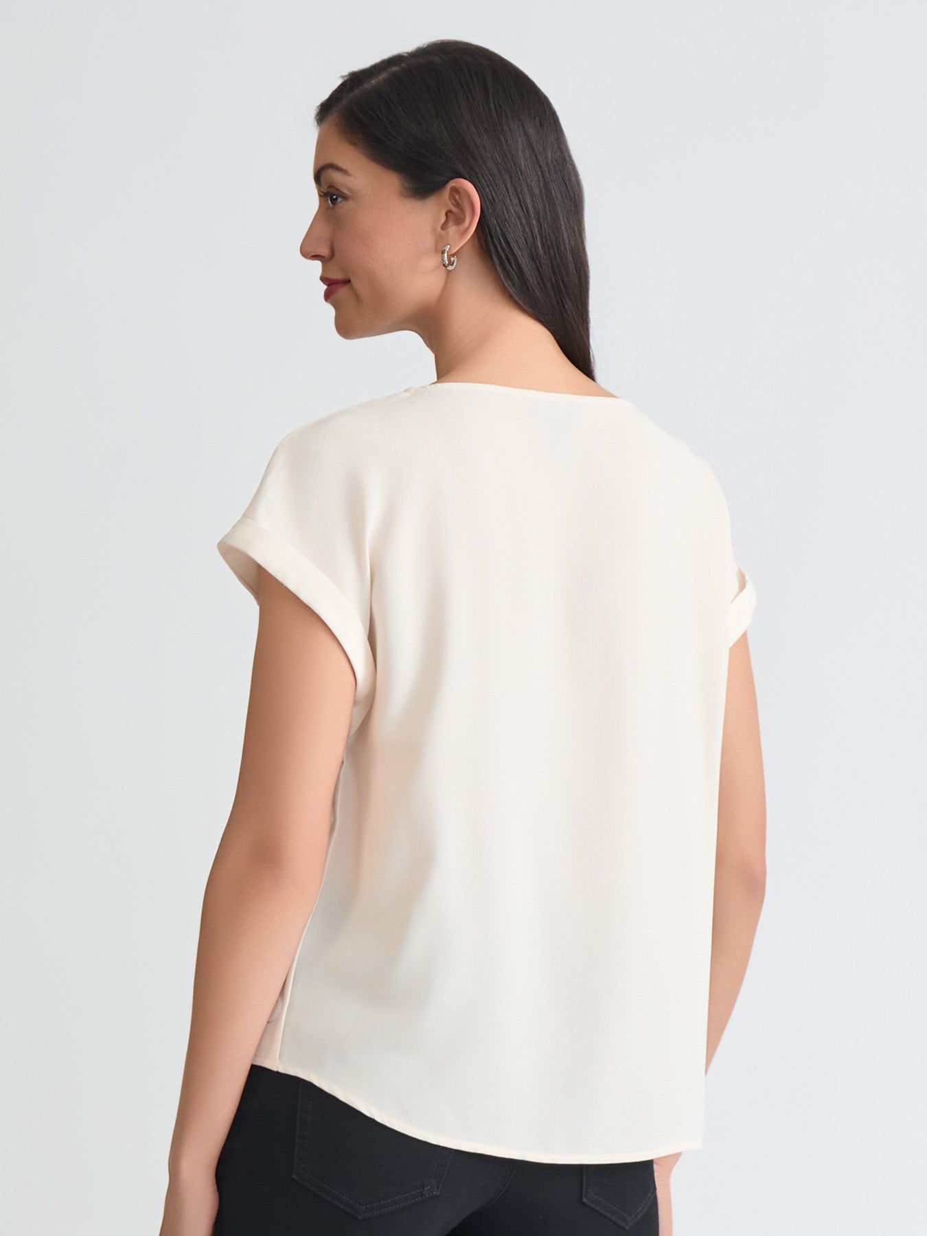 Button Detail Blouse, Jasper Crepe - Image 5