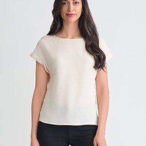 Button Detail Blouse, Jasper Crepe