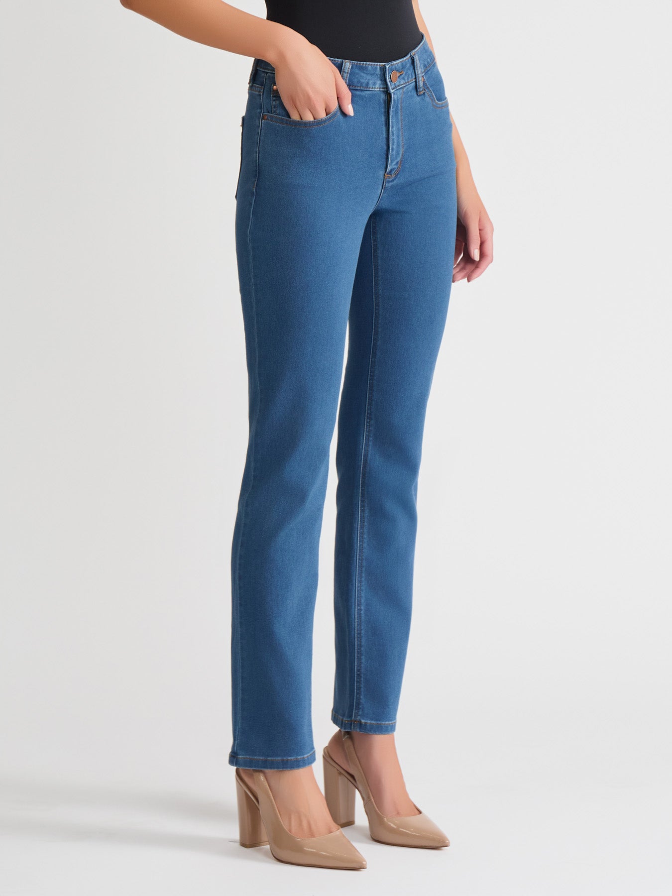 Lexington Straight Leg Jeans, Skywash - Image 2