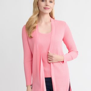 Sutton Cardigan, Ribbed Knit