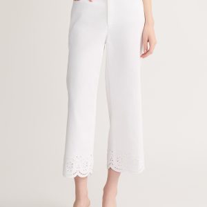 Lexington Embroidered Cropped Jeans