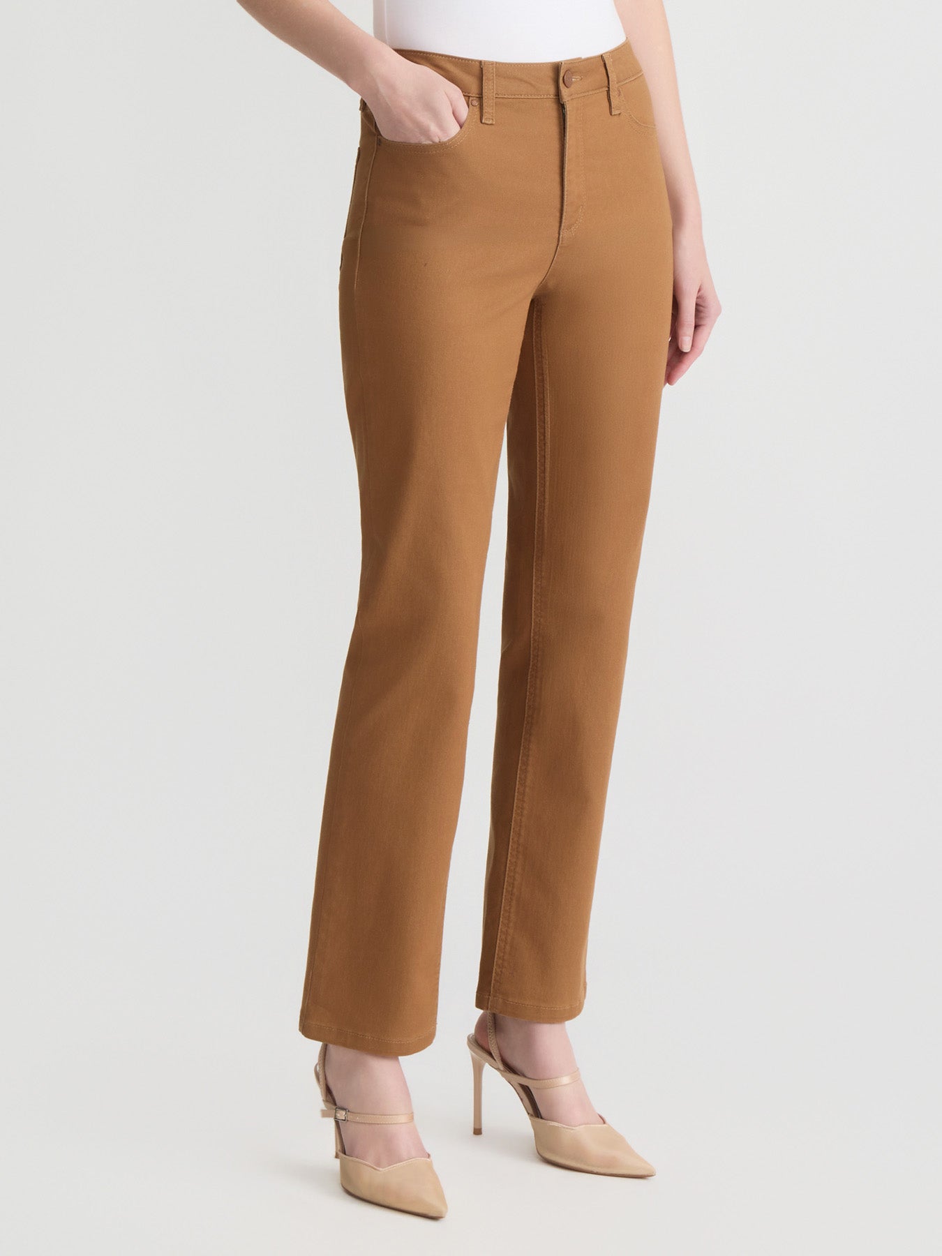 Lexington Straight Leg Jeans, Caramel - Image 2