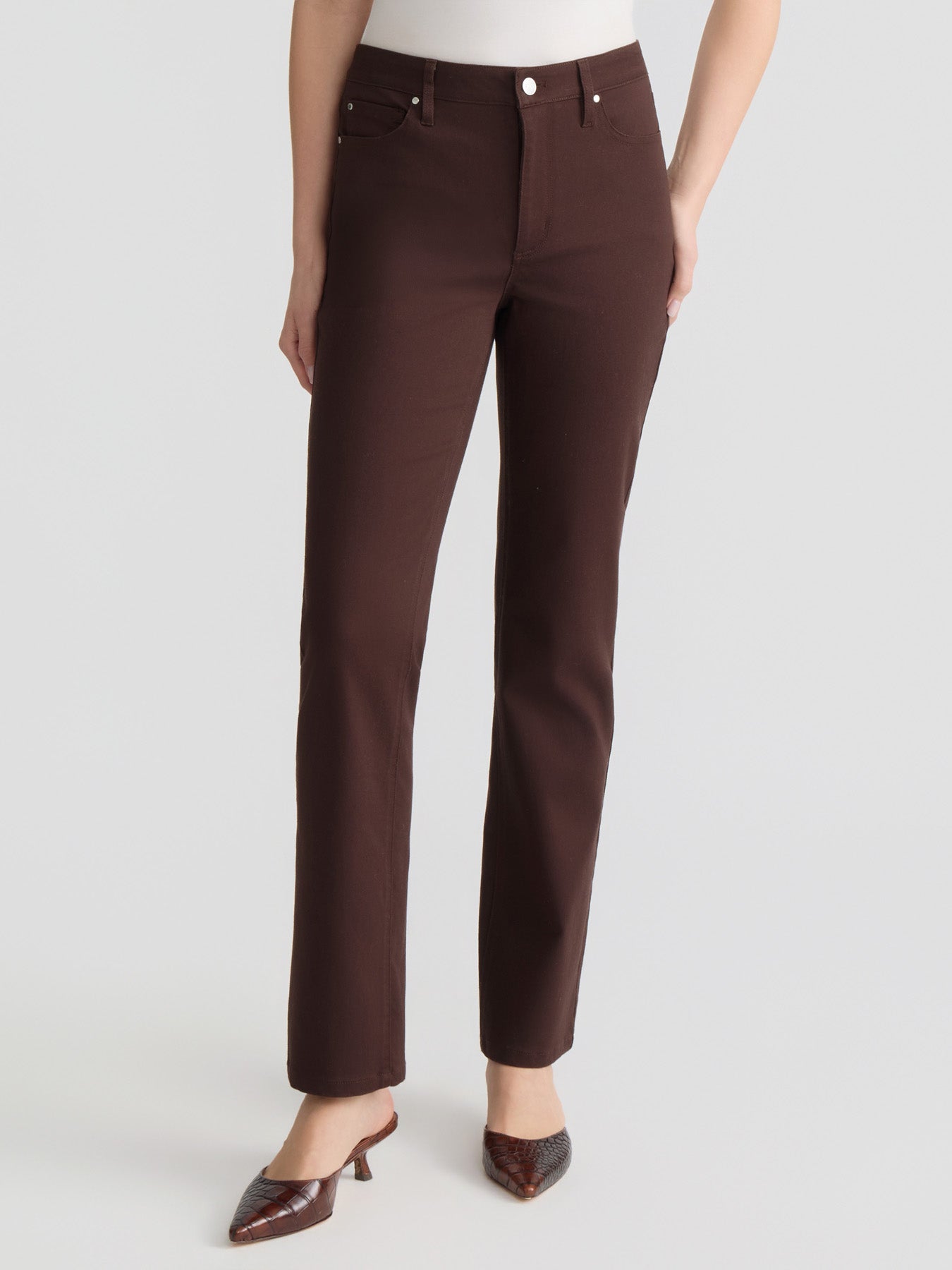Lexington Straight Leg Jeans, Coffee Bean