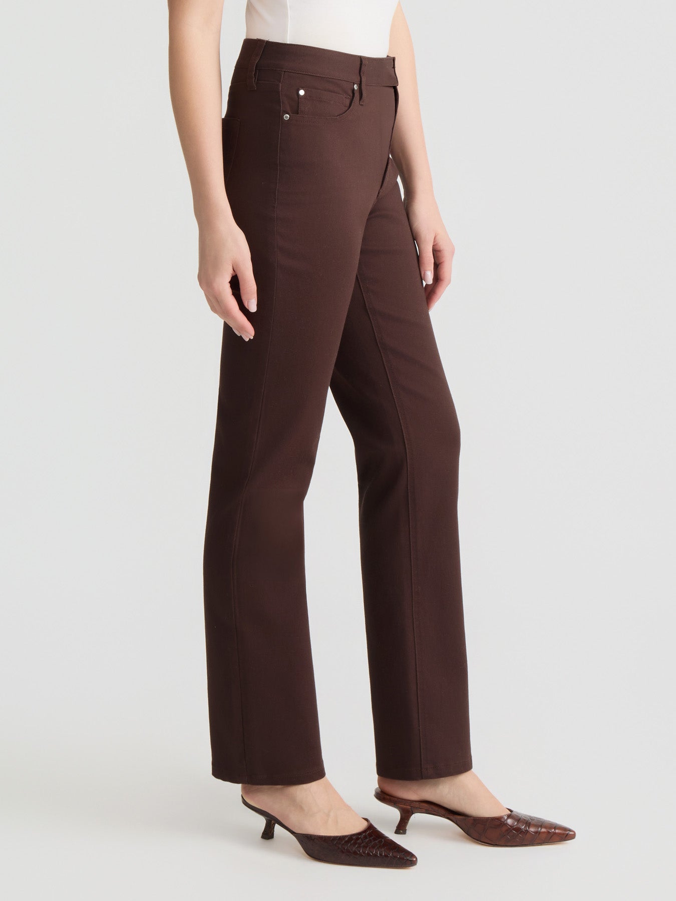 Lexington Straight Leg Jeans, Coffee Bean - Image 2