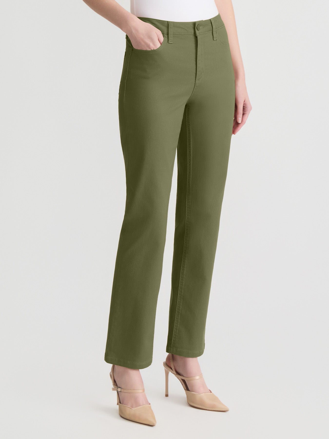 Lexington Straight Leg Jeans, Jasper Green - Image 2
