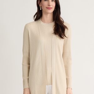 Sutton Cardigan, Ribbed Knit