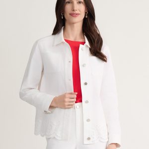 Embroidered Denim Shirt Jacket
