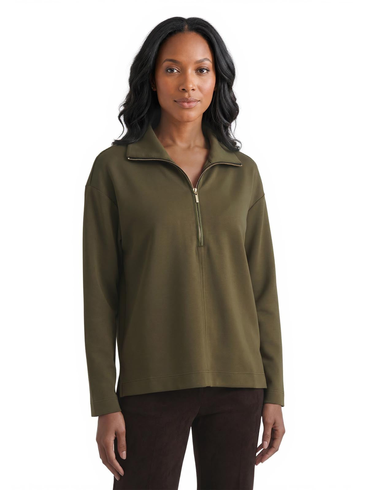 Quarter Zip Sweater, Serenity Knit