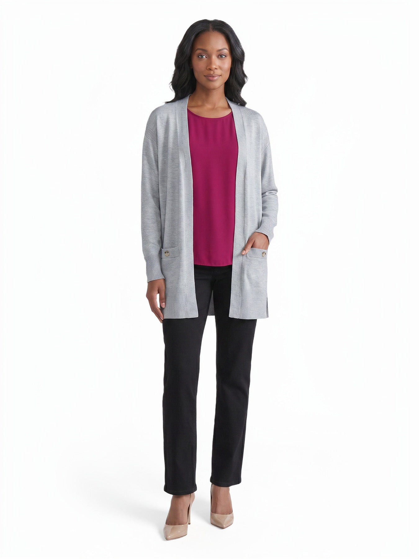 Cozy Side Slit Cardigan - Image 5