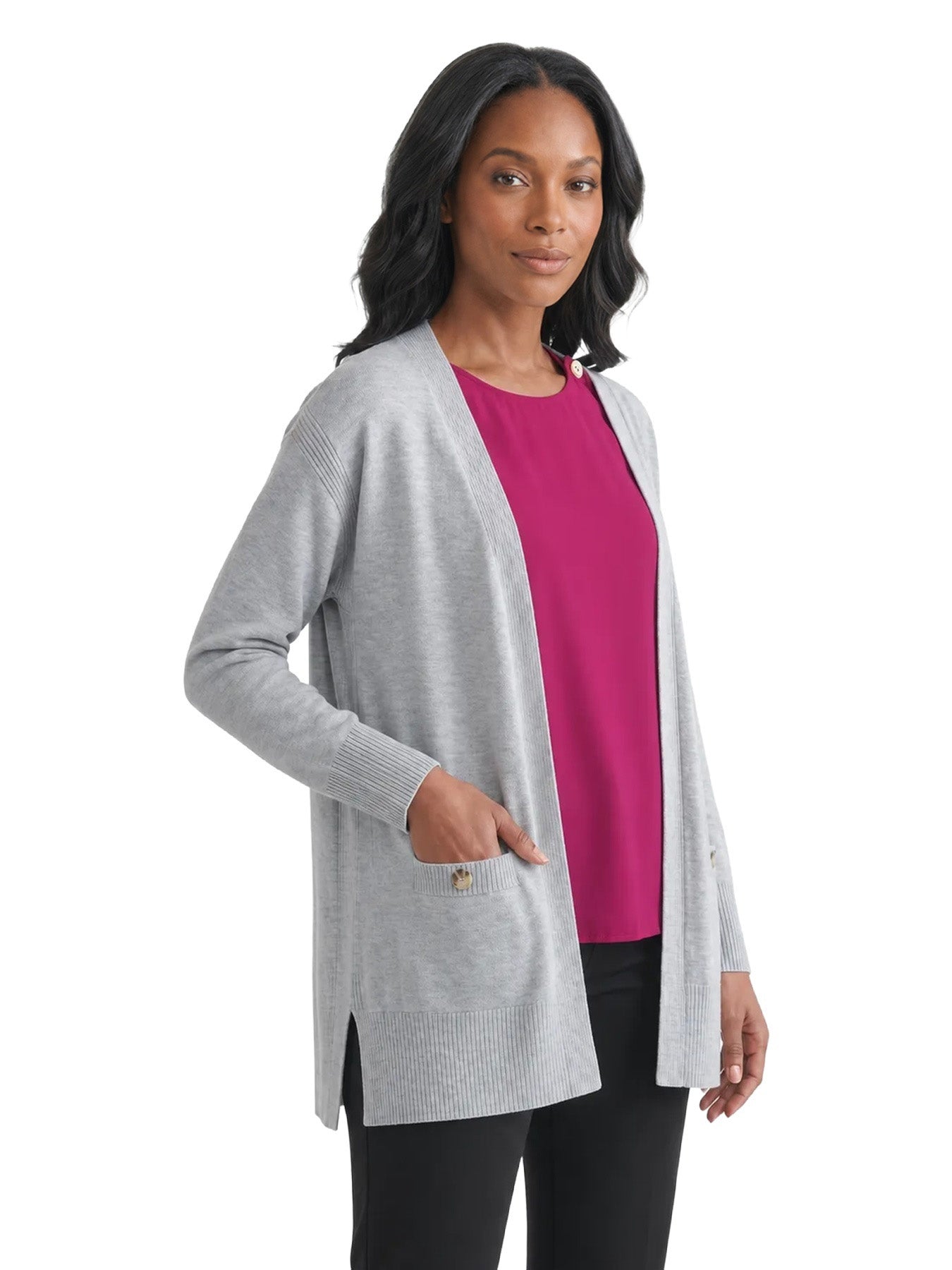 Cozy Side Slit Cardigan - Image 2