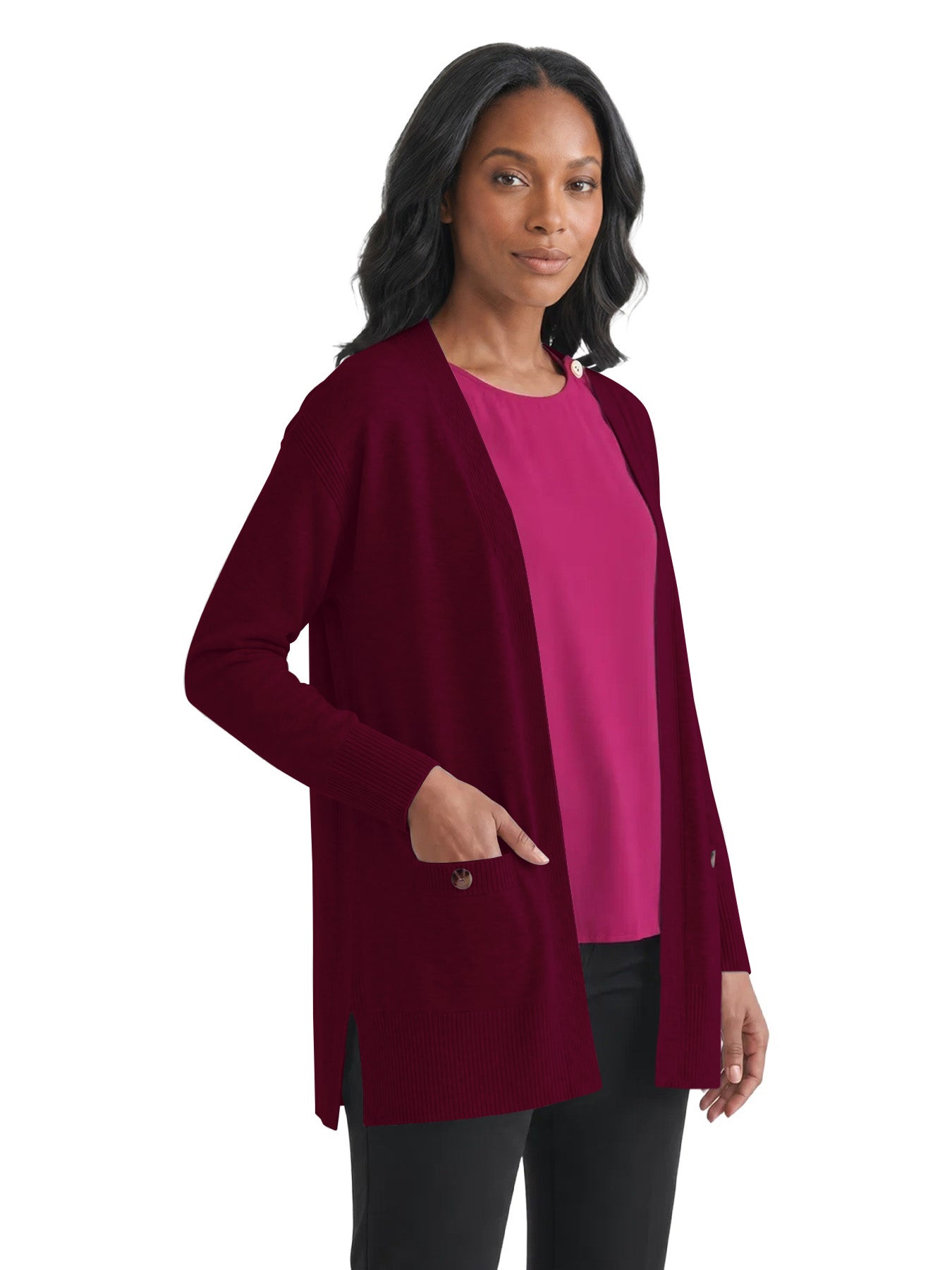 Cozy Side Slit Cardigan - Image 2