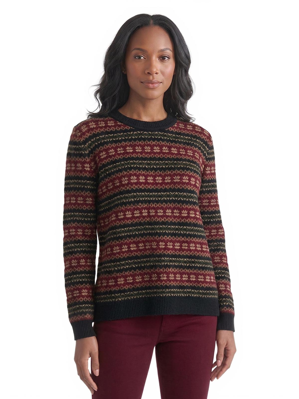 Fair Isle Crewneck Sweater, Knit