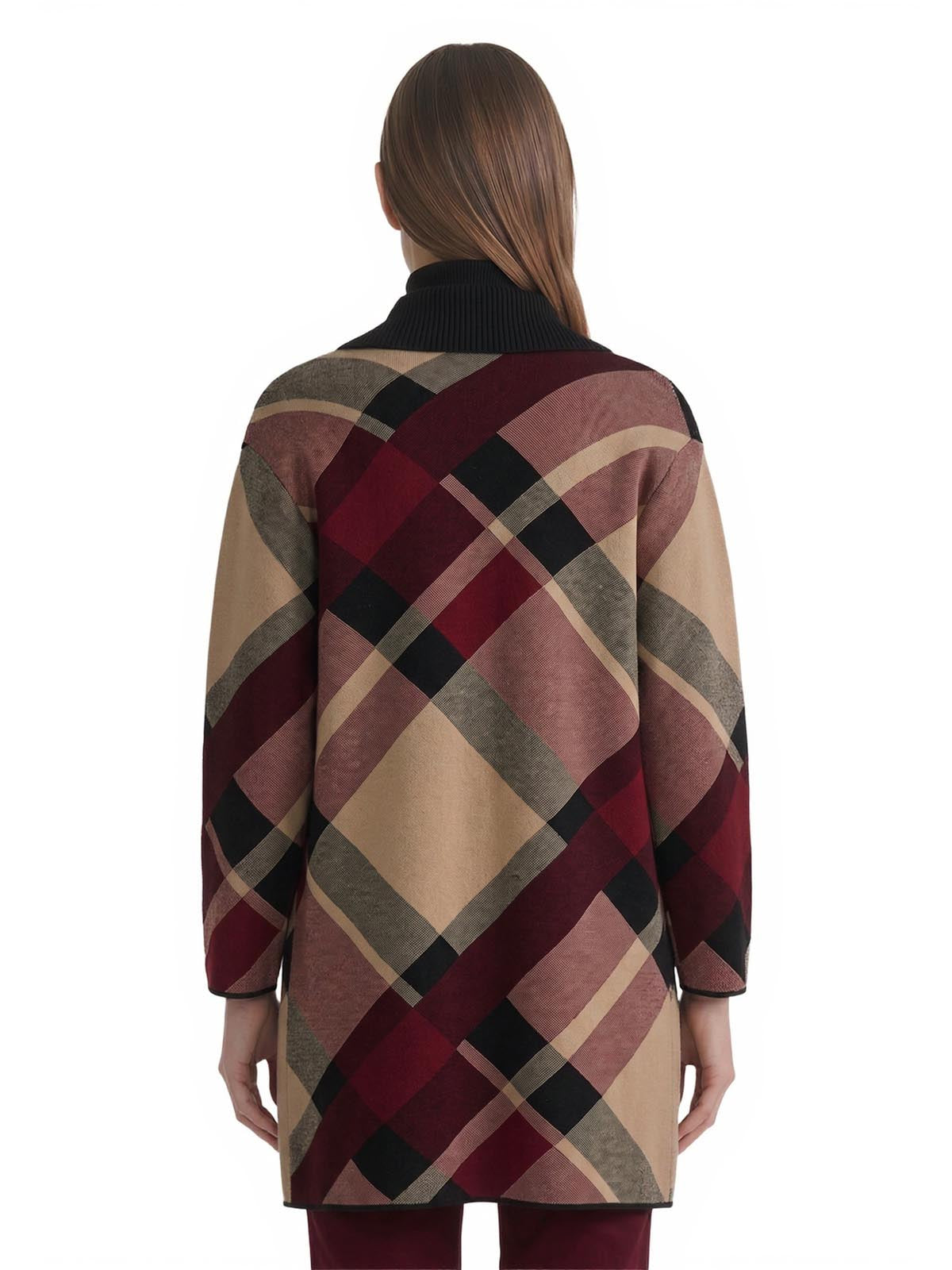 Relaxed Plaid Cardigan - Image 3