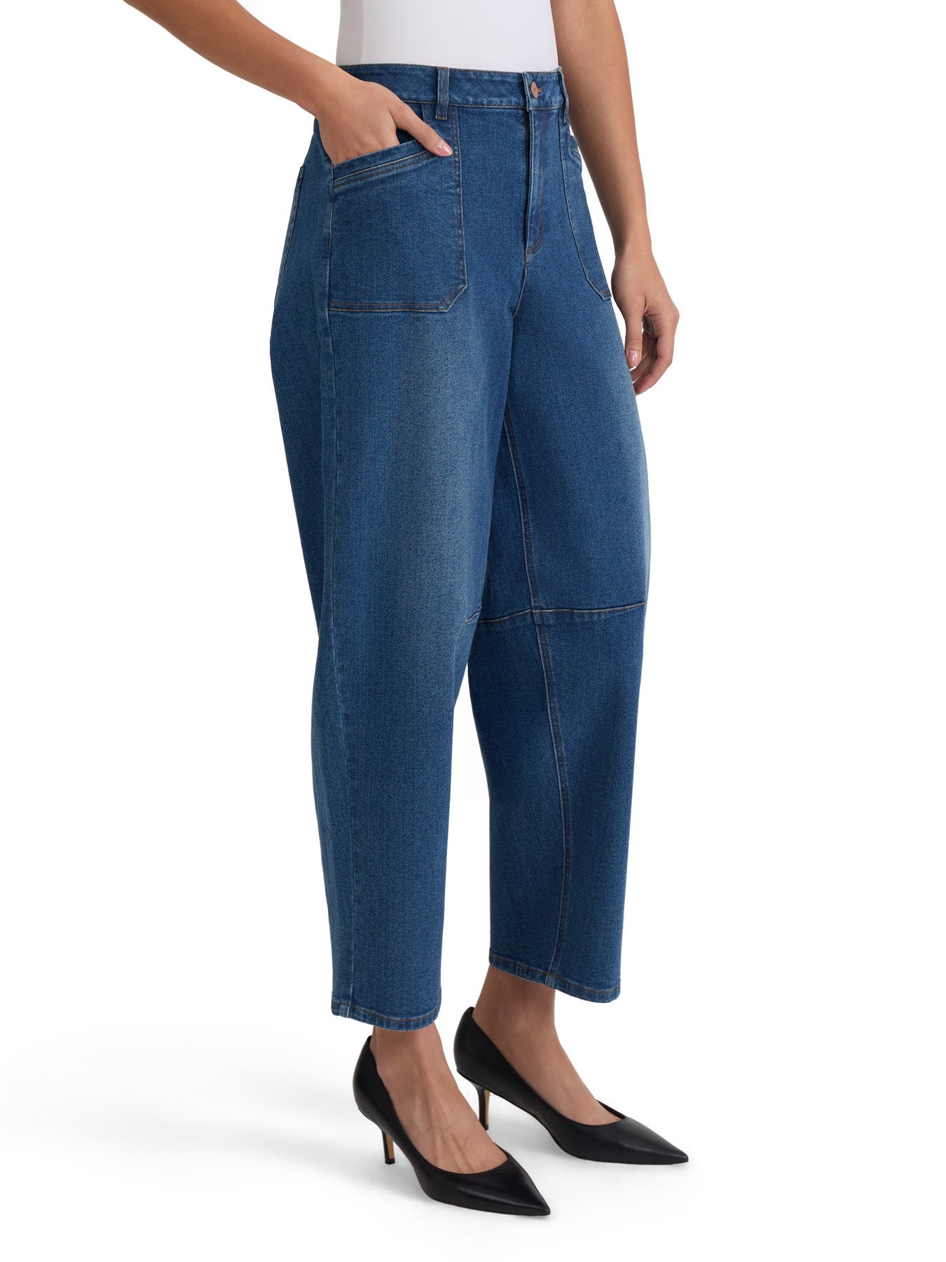 High Rise Barrel-Leg Jeans, Phoenix Wash - Image 2