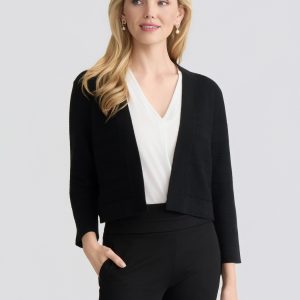 Cropped Striped Stitch Cardigan