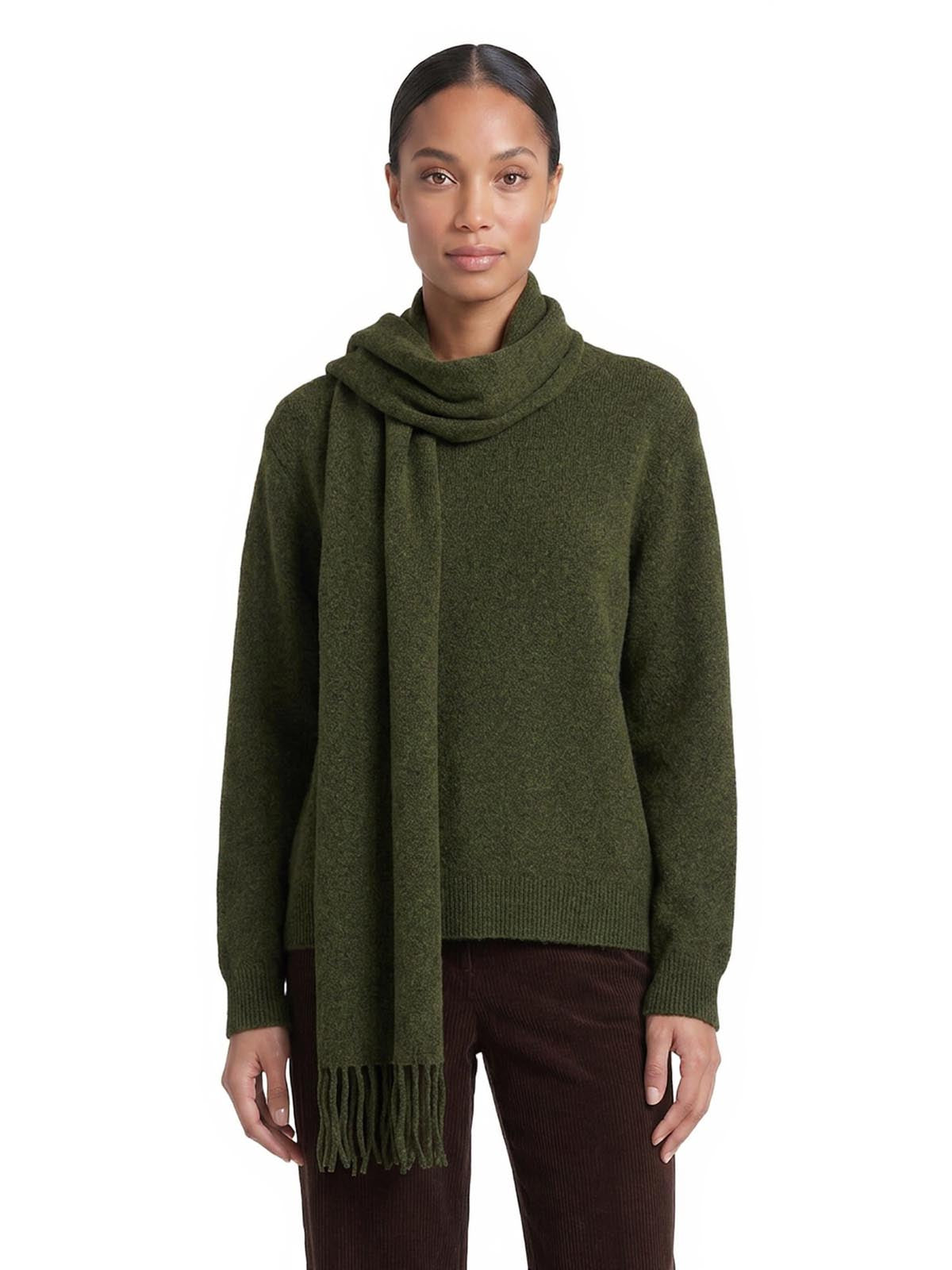 Detachable Scarf Sweater, Knit