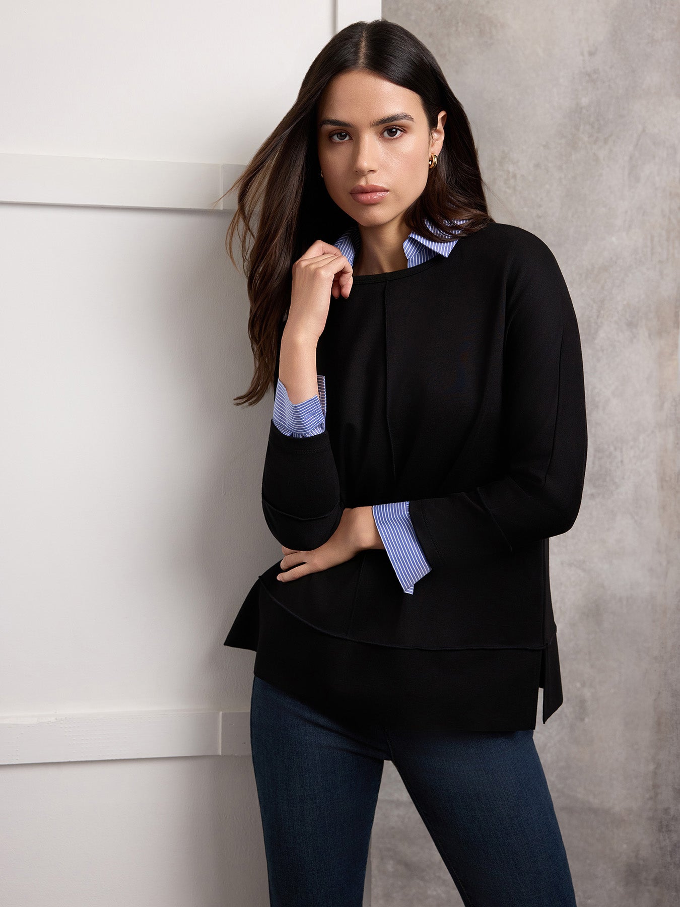 Seam Detail Dolman Tunic